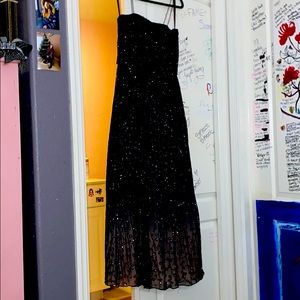 Black Beaded Evening Gown
